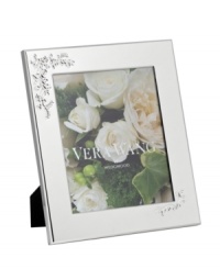 Picture perfect. An embossed motif graces this Vera Lace Bouquet picture frame, embodying the timeless beauty of Vera Wang in lustrous silver plate. A versatile choice for landscape or portrait photos. Picture perfect. An embossed motif graces this Vera Lace Bouquet picture frame, embodying the timeless beauty of Vera Wang in lustrous silver plate. A versatile choice for landscape or portrait photos.