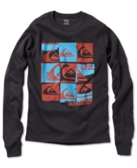 This cozy Quiksilver thermal is decked out in multiple wave logos for a rad style. This cozy Quiksilver thermal is decked out in multiple wave logos for a rad style.