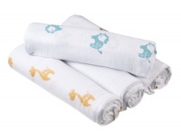 Aden by aden + anais 100% Cotton 4 Pack Muslin Swaddle Blanket, Safari Friends Aden by aden + anais 100% Cotton 4 Pack Muslin Swaddle Blanket, Safari Friends