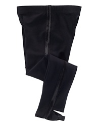 A comfy stretch cotton legging is embellished with sateen-ribbon trim along the sides for a modern update to an essential wardrobe staple. A comfy stretch cotton legging is embellished with sateen-ribbon trim along the sides for a modern update to an essential wardrobe staple.