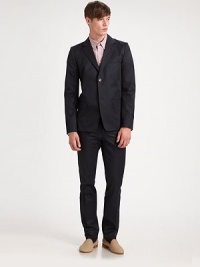 Streamlined, modern-fit trousers exude effortless style, tailored in luxurious Italian cotton.Flat-front styleSide slash, back welt pocketsFront coin pocketInseam, about 34CottonDry cleanImported Streamlined, modern-fit trousers exude effortless style, tailored in luxurious Italian cotton.Flat-front styleSide slash, back welt pocketsFront coin pocketInseam, about 34CottonDry cleanImported