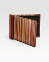 Multicolored striped leather with a convenient money clip.Eight credit card slotsLeather4¼W X 3½HMade in Italy