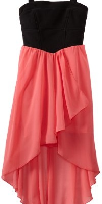 Ruby Rox Kids Girls 7-16 High Low Color Block Dress, Melon, 12 Ruby Rox Kids Girls 7-16 High Low Color Block Dress, Melon, 12