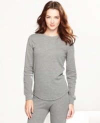 For layering or luxurious lounging, Jockey's thermal waffle top is a cold weather necessity. For layering or luxurious lounging, Jockey's thermal waffle top is a cold weather necessity.