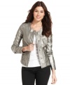 Shine on in Kut from the Kloth's metallic faux-leather jacket!