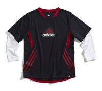 Adidas Boys 2-7 Fast Tech Top, Black, 7X Adidas Boys 2-7 Fast Tech Top, Black, 7X