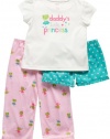 Carter's Toddler 3 Pc Poly PJ Set - Daddy's Little Princess-5T