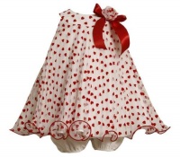 Bonnie Baby Girls Infant Heart Crystal Pleat Dress, Red, 24 Months Bonnie Baby Girls Infant Heart Crystal Pleat Dress, Red, 24 Months