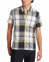 Ben Sherman Men's Short Sleeve Oversized Marl Check Shirt