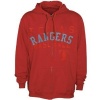 Majestic Texas Rangers Red Fiery Fastball Full Zip Hoodie Sweatshirt (Medium)