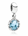 A faceted blue topaz charm adds movement and light to your PANDORA bracelet.