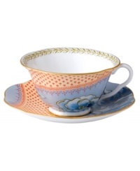 Your table, in bloom. This Spring Blossom cup and saucer from Wedgewood offers a look of vintage-inspired beauty, featuring fanciful florals, graceful butterflies and lustrous golden accents for a splendid presentation. Your table, in bloom. This Spring Blossom cup and saucer from Wedgewood offers a look of vintage-inspired beauty, featuring fanciful florals, graceful butterflies and lustrous golden accents for a splendid presentation.