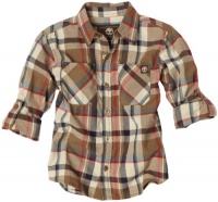 Timberland Boys 2-7 Convertable Sleeve Shirt, Shitake, 6 Timberland Boys 2-7 Convertable Sleeve Shirt, Shitake, 6