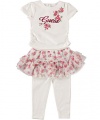 Guess Rosebunches 2-Piece Outfit (Sizes 12M - 24M) - white, 18 months
