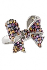 Effy Jewlery Balissima Splash Multi Sapphire Bowtie Ring, 3.93 TCW Ring size 7