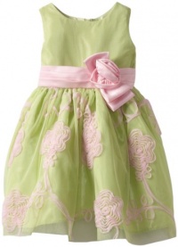 Jayne Copeland Girls 2-6X Floral Soutache Mesh, Lime, 4 Jayne Copeland Girls 2-6X Floral Soutache Mesh, Lime, 4
