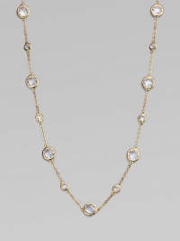 EXCLUSIVELY AT SAKS. Radiant stations of faceted, bezel-set cubic zirconia are sprinkled along a delicate 18k goldplated chain. Cubic zirconia 18k goldplated Length, about 42 Lobster clasp Imported EXCLUSIVELY AT SAKS. Radiant stations of faceted, bezel-set cubic zirconia are sprinkled along a delicate 18k goldplated chain. Cubic zirconia 18k goldplated Length, about 42 Lobster clasp Imported