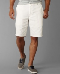 Walk this way! Comfortable flat-front shorts from Dockers will keep up with you all day long. Walk this way! Comfortable flat-front shorts from Dockers will keep up with you all day long.