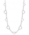 Giani Bernini Sterling Silver Necklace, 16 Open Heart Link Chain