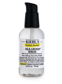 From the Stylist Series. Unique, ultra-light and non-greasy serum tames frizzy and rebellious hair for groomed look with a glossy shine. Blend of natural oils derived from Sunflower Seed Oil, Vitamin E and Soy Beans. Formula smoothes frizz and conditions. From the Stylist Series. Unique, ultra-light and non-greasy serum tames frizzy and rebellious hair for groomed look with a glossy shine. Blend of natural oils derived from Sunflower Seed Oil, Vitamin E and Soy Beans. Formula smoothes frizz and conditions.