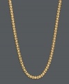 Add a pop of rich gold to your neckline. Necklace features an intricate gauge-style popcorn chain crafted in 14k gold. Approximate length: 24 inches.