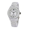 Emporio Armani Women's AR1425 White ceramic case with a white ceramic bracelet White Dial Watch