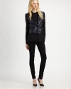 This crisply tailored blazer is embellished with shimmering sequined front and back panels.Velvet lapelsFront button closureWelt pocketsSequined overlay panelFully linedAbout 26 from shoulder to hemShell: polyesterBody: 48% polyester/48% viscose/4% spandexDry cleanImportedModel shown is 5'10 (177cm) wearing US size 4. 