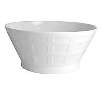 Architectural, white Limoges china with subtle relief patterns. Inspired by the coffered ceilings of Renaissance castles, its geometric motif emphasizes the sense of depth and quality of the material. Architectural, white Limoges china with subtle relief patterns. Inspired by the coffered ceilings of Renaissance castles, its geometric motif emphasizes the sense of depth and quality of the material.