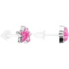 Acrylic Pink Gem Star Plastic Stud Earrings