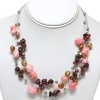 16 3-Row Multi-Color Genuine Freshwater Pearl Necklace