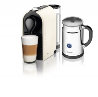 Nespresso U C50 Espresso Maker with Aeroccino Milk Frother, Pure Cream