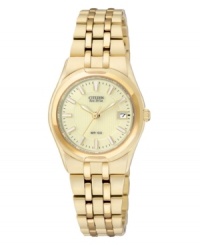 Step out in sophisticated style with this contemporary Eco-Drive Corso watch by Citizen. Step out in sophisticated style with this contemporary Eco-Drive Corso watch by Citizen.