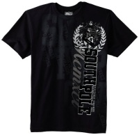 Southpole Men's Vertical Logo Flocking Accent Shadow Printed Tee Southpole Men's Vertical Logo Flocking Accent Shadow Printed Tee