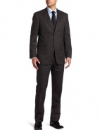 Louis Raphael Men's Side Vent Flat Front Alternate Stripe Suit