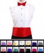 Men's Poly Satin Bow Tie and Cummerbund Sets