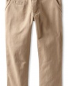 iNTAKT Boys 2-7 Solid Cotton Twill Pant-1, Timber, 6