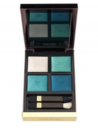 The centerpiece of the Tom Ford color collection. Each Eye Color Quad is designed with four opulent complementing shades that achieve multiple looks, from a bold, smokey eye, to a sexy slash of color and everything in between. Formulated with advanced color processes, the four luxurious finishes - sheer sparkle, satin, shimmer, and matte - offer a spectrum of intensity and effects and deliver incredible shade fidelity and outstanding adhesion. Two custom applicators included.
