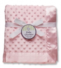 Baby Starters Textured Dot Blanket with Satin Trim, Pink Baby Starters Textured Dot Blanket with Satin Trim, Pink