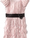 2 Hip By Wrapper Girls 7-16 Ruffle Dress With Belt Detail