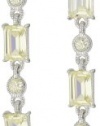 Judith Ripka Candy Triple Baguette Hanging Canary Drop Earrings