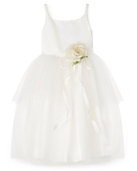 Dreams and special days are made of this enchanting Blush By Us Angels ballerina dress, boasting an airy tulle skirt and romantic flower detail. Dreams and special days are made of this enchanting Blush By Us Angels ballerina dress, boasting an airy tulle skirt and romantic flower detail.