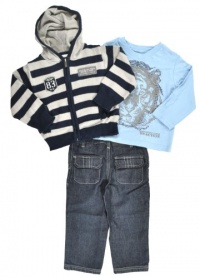 Kenneth Cole Boys 2-7 Hooded Sweater3 Piece Pant Set Kenneth Cole Boys 2-7 Hooded Sweater3 Piece Pant Set