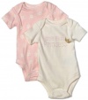 Baby Starters Little Princess 2 Pack Bodysuit Set, Blush Pink, 6/9 Months