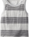 LRG - Kids Boys 2-7 Toddler Striped Tank Top, Ash Heather, 2T