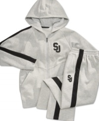 With this comfortable hoodie from Sean John, he'll be able to get his head in the game. With this comfortable hoodie from Sean John, he'll be able to get his head in the game.
