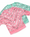 She'll shine extra bright in this fun sequin-striped shirt from Beautees.