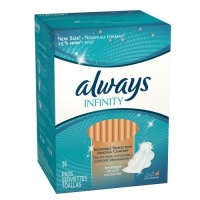 Always Infinity Overnight With Wings, Unscented Pads 36 Count Always Infinity Overnight With Wings, Unscented Pads 36 Count