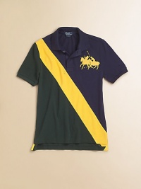 A banner stripe and embroidered pony add sporting heritage touches to the classic cotton polo.Ribbed polo collarShort sleevesButton-frontCottonMachine washImported Please note: Number of buttons may vary depending on size ordered. A banner stripe and embroidered pony add sporting heritage touches to the classic cotton polo.Ribbed polo collarShort sleevesButton-frontCottonMachine washImported Please note: Number of buttons may vary depending on size ordered.