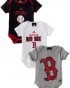 MLB Infant Boston Red Sox 3 Piece Bodysuit Set (Multi, 18mos)