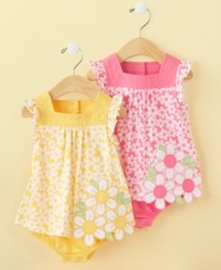 Fresh and fun. An adorable sundress from First Impressions will let everyone know she's the prettiest flower in the bunch. Fresh and fun. An adorable sundress from First Impressions will let everyone know she's the prettiest flower in the bunch.